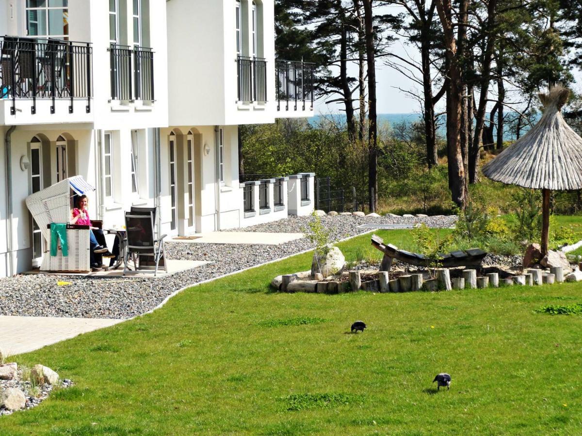 3 Zimmer Ferienwohnung Haus Meeresblick Mit Meerblick A005 Mit Suedterrasse Und Strandkorb 바베 외부 사진